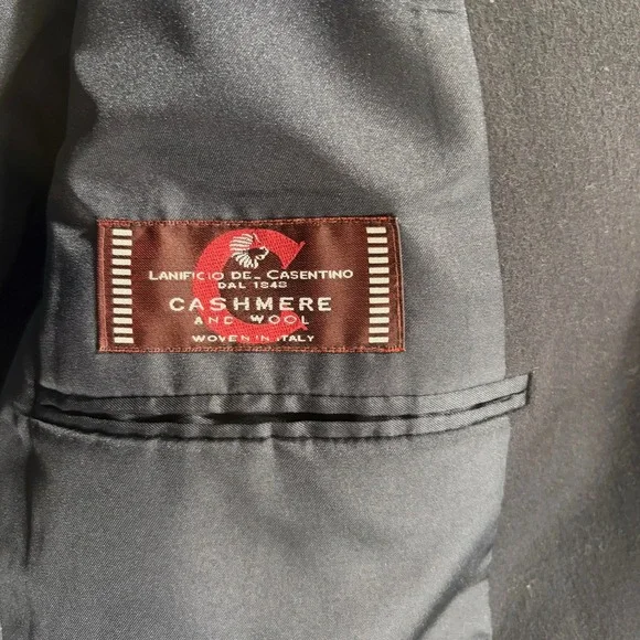 Joseph Feiss Lanificio Cashmere Wool Blazer Sport Coat Men 40S Navy Blue 2 Btn - Picture 4 of 14